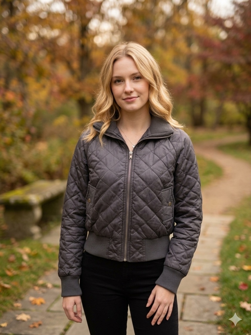Runway Paris cropped diamond-quilted bomber jacket